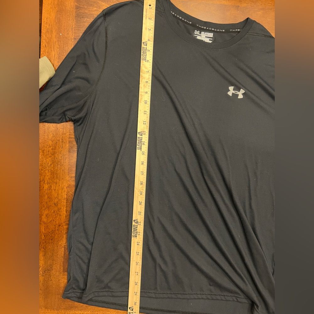 Underarmour HeatGear Loose Fit Mens 2XL Black Long Sleeve Athletic Performance S - Picture 5 of 5